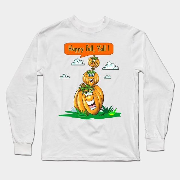 Pumpkins Pumpkins Pumpkins Happy fall yall Halloween and Thanksgiving Gift Long Sleeve T-Shirt by SidneyTees